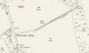 St Georges Down tramway, Blackwater, Isle of Wight - 1907 map