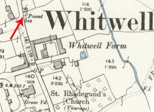 Whitwell Isle of Wight Village pound map 1898